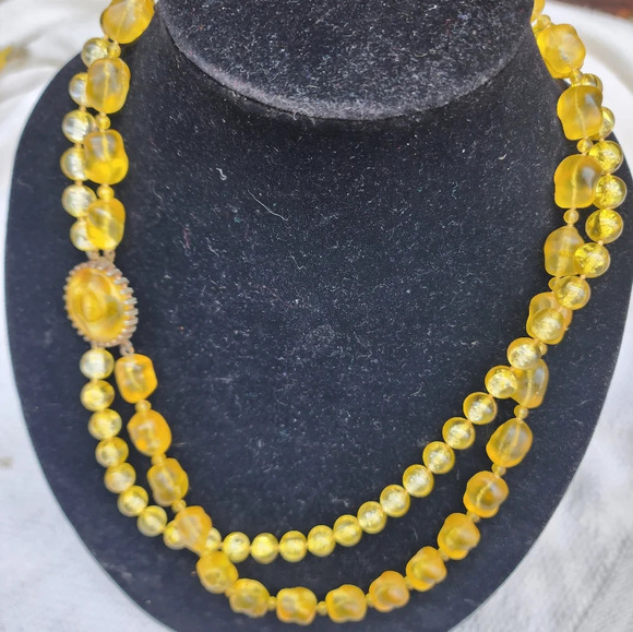 Vintage Sunshine double strand necklace - Picture 1 of 6